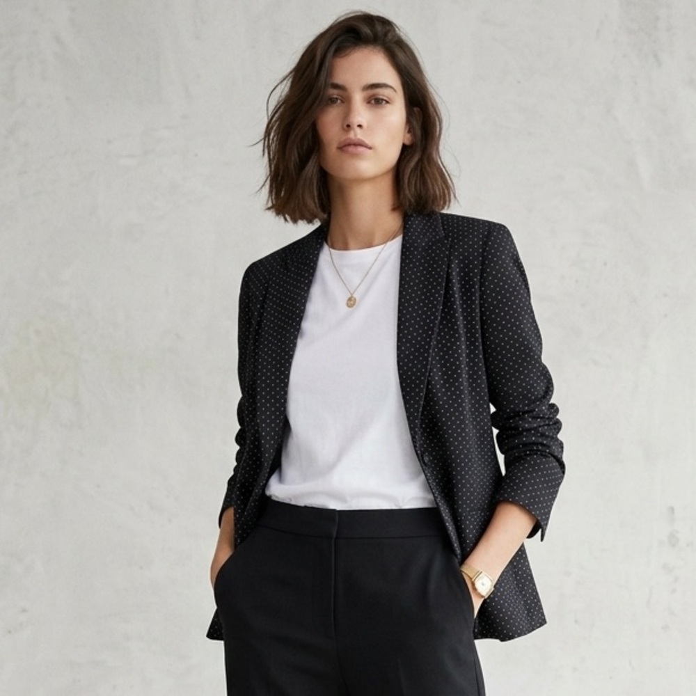 Amanda & Chelsea Black Polka Dot Blazer